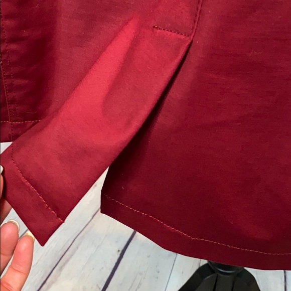 Charter Club trench coat with toggles maroon - Picture 4 of 11